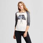 Awake Women's Star Wars Rey Raglan 3/4 Sleeve Graphic T-shirt (juniors') - Ivory