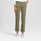Women's Slim Chino Pants - A New Day Olive (green)