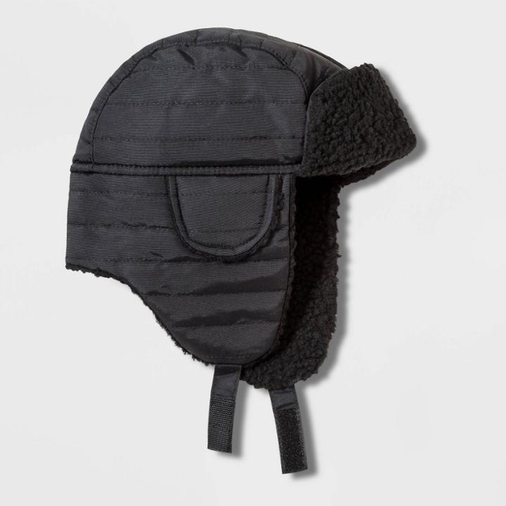 Boys' Quilted Woven Trapper Hat - C9 Champion Black One Size, Boy's