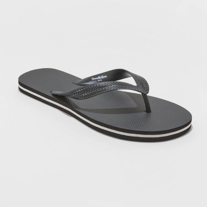 Men's Richmond Flip Flop Sandals - Goodfellow & Co Black S, Men's,