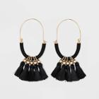 Sugarfix By Baublebar Bold Fringe Hoop Earrings - Black
