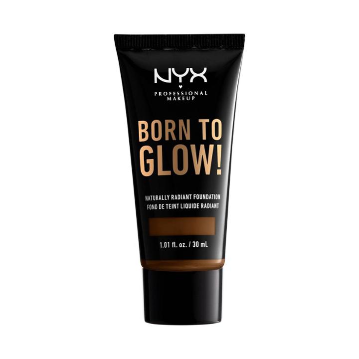 Nyx Professional Makeup Born To Glow Radiant Foundation Walnut - 1.01 Fl Oz, Brown