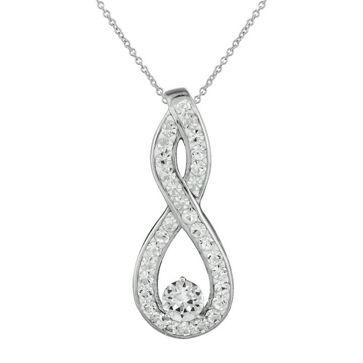 Target Silver Plated Crystal Twist Pendant