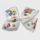 Girls' Jojo Siwa White Bow With Emojis Hairclip
