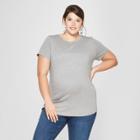 Maternity Plus Size Short Sleeve Crew Neck T-shirt - Isabel Maternity By Ingrid & Isabel Heather Gray