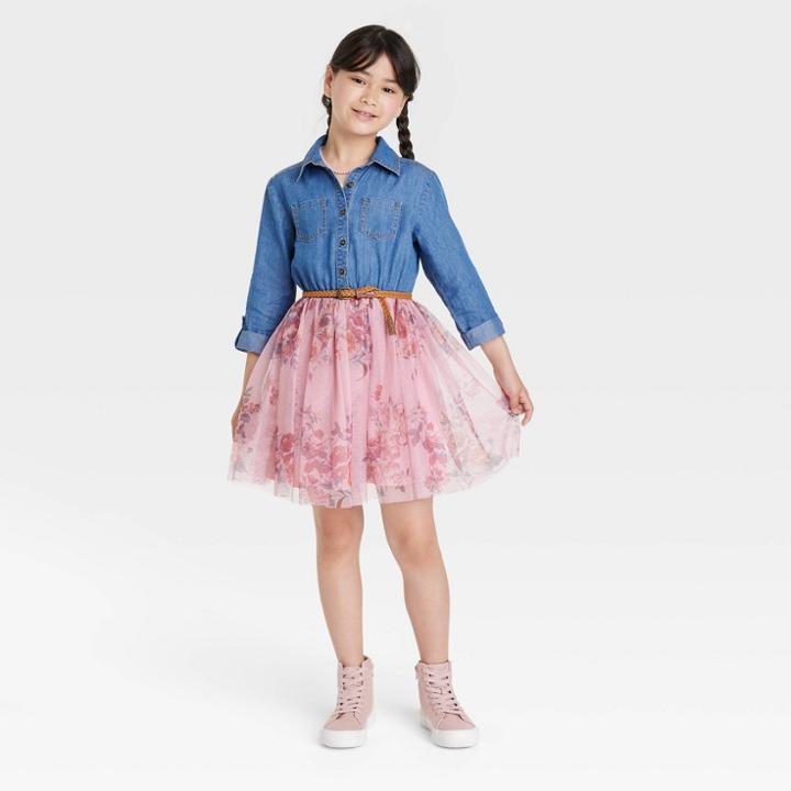 Zenzi Girls' Denim Tutu Dress -