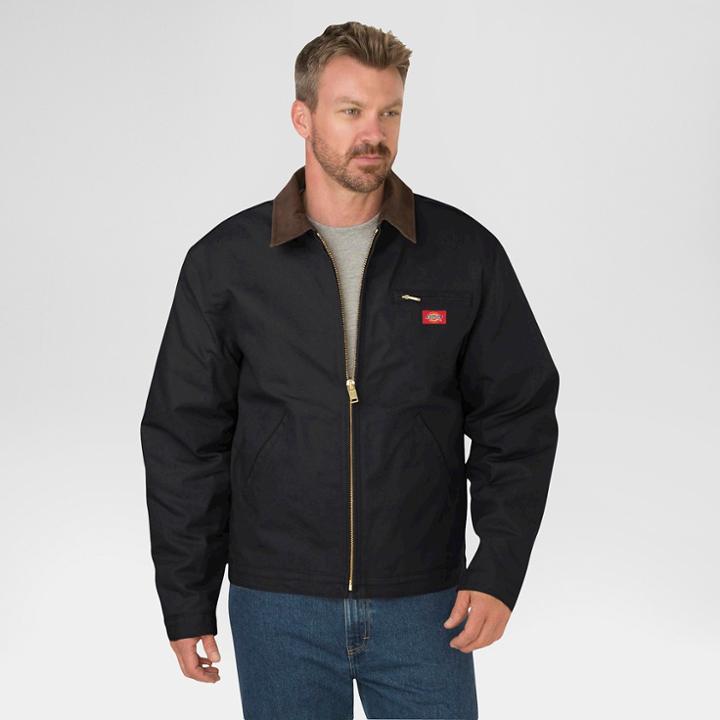 Dickies Men's Duck Blanket Lined Jacket Big & Tall Black Xl Tall,