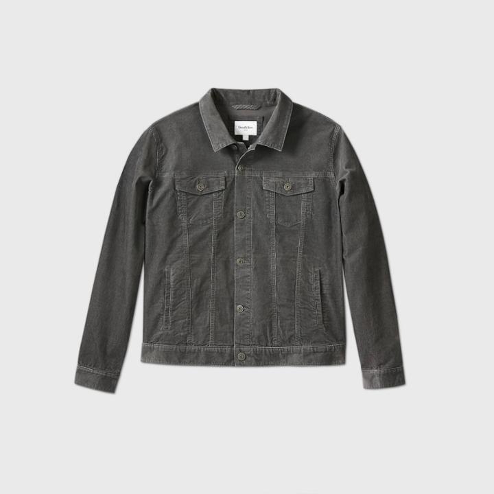 Men's Tall Corduroy Trucker Jacket - Goodfellow & Co Gray