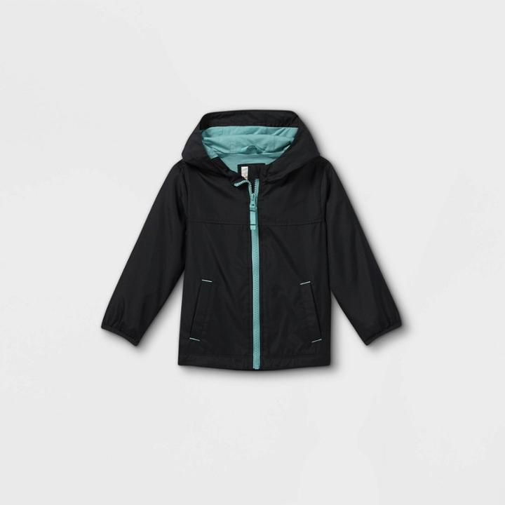 Toddler Boys' Windbreaker Jacket - Cat & Jack Black