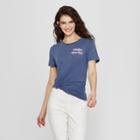 Petitewomen's Short Sleeve Hello Darlin' Graphic T-shirt - Awake Navy