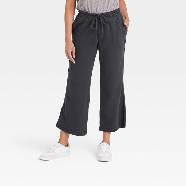 Women's High-rise Knit Flare Pull-on Pants - Universal Thread Dark Gray