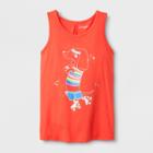 Girls' Sleeveless Roller Skating Dog Graphic Tank Top - Cat & Jack Red