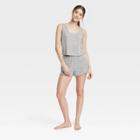 Women's Cozy Tank And Shorts Pajama Set - Colsie Heather Gray