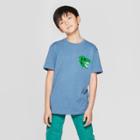 Boys' Short Sleeve Dino Flip Sequin T-shirt - Cat & Jack Blue