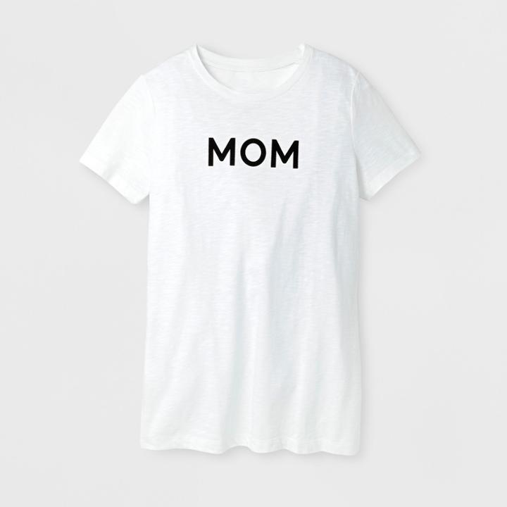 Shinsung Tongsang Women's Short Sleeve Mom Graphic T-shirt - White