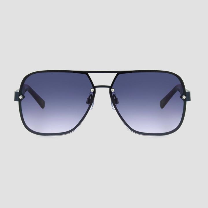 Men's Aviator Metal Sunglasses - Goodfellow & Co Gray, Gray/grey