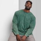 Adult Extended Size Relaxed Fit Long Sleeve Pocket T-shirt - Original Use Green