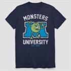 Men's Disney Pixar Monsters University School Short Sleeve Graphic T-shirt - Navy