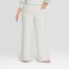 Women's Plus Size Cozy Wide Leg Pants - Who What Wear Gray X