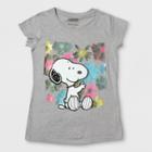 Girls' Peanuts Snoopy T-shirt - Heather Gray - S,