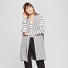 Women's Collar Knit Vest - A New Day Gray