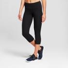 Women's Cotton Spandex Mid-rise Capri Leggings - C9 Champion Black