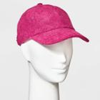 Women's Corduroy Baseball Hat - Wild Fable Dark Pink