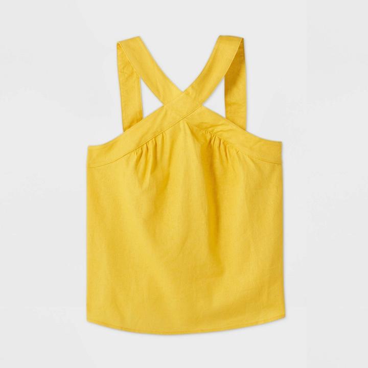 Women's Linen Tank Top - A New Day Yellow