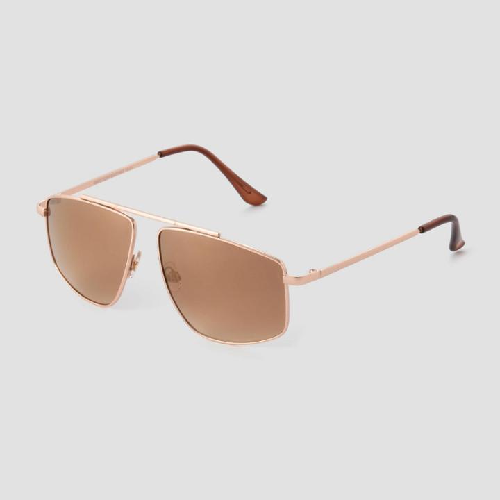 Women's Modern Aviator Sunglasses - Universal Thread - Gold