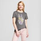 Women's Peace Universal Short Sleeve Crew Neck T-shirt - Modern Lux (juniors') - Charcoal