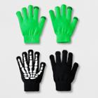 Boys' 2pk Magic Gloves - Cat & Jack Black/green
