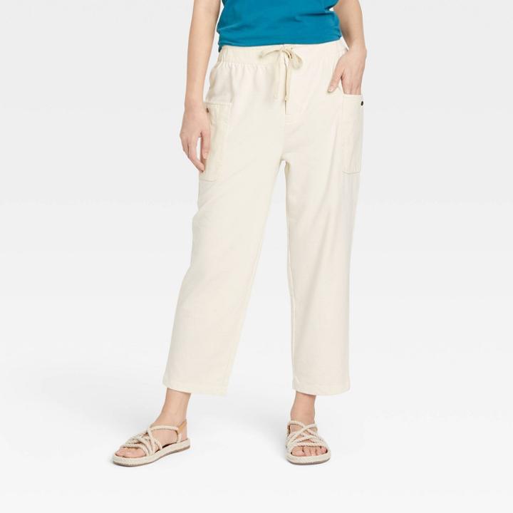 Women's High-rise Cargo Utility Tapered Pants - Universal Thread Off-white