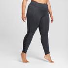 Plus Size Women's Plus Comfort Lattice 7/8 Leggings - Joylab Charcoal Heather
