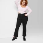 Women's Plus Size Low-rise Flare Jeans - Wild Fable Black Clean