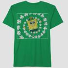 Men's Spongebob Squarepants Spiral Clover Short Sleeve Graphic T-shirt - Green