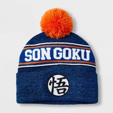 Men's Dragon Ball Z Beanie With Pom - Blue