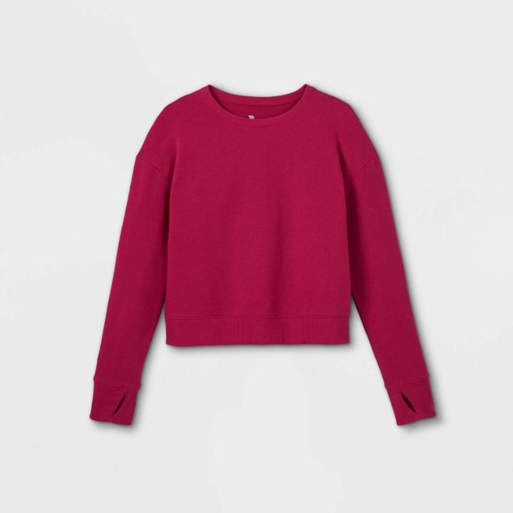 Girls' Pullover Sweatshirt - All In Motion Berry