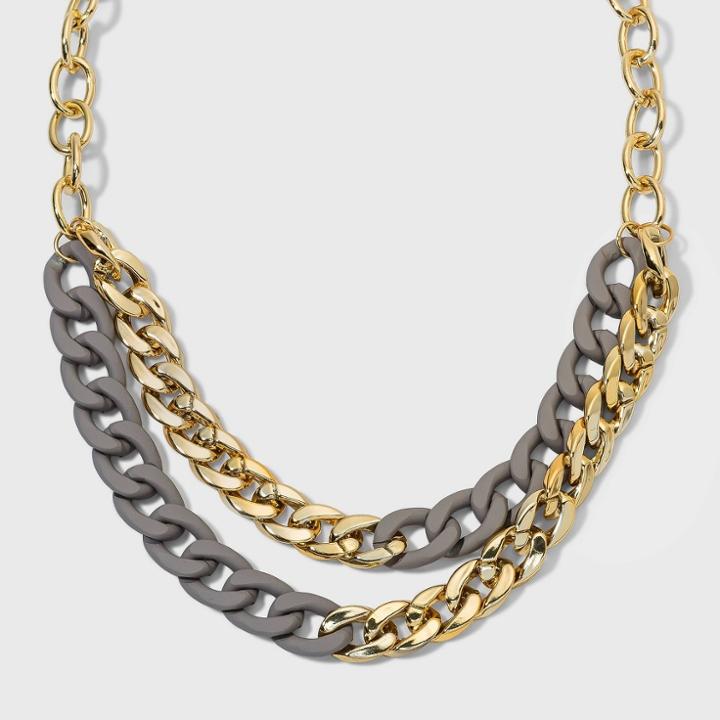 Matte Link Chain Necklace - A New Day Gold