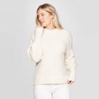 Women's Long Sleeve Crewneck Femme Pullover Sweater - Universal Thread Cream Xxl, Women's, Ivory