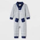 Baby Boys' Stripe Shawl Romper - Cat & Jack Blue Newborn, Boy's