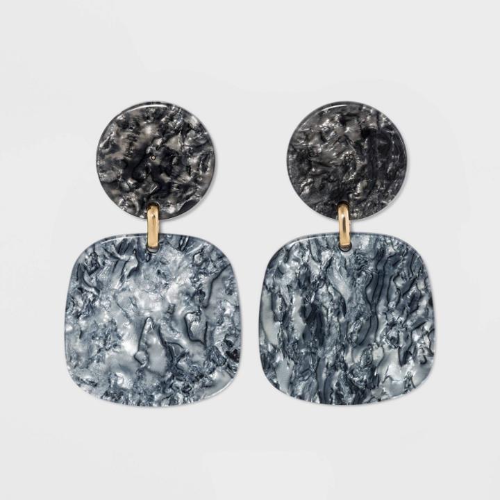 Sugarfix By Baublebar Marbled Drop Earrings - Black, Women's