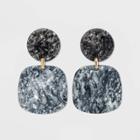 Sugarfix By Baublebar Marbled Drop Earrings - Black, Women's