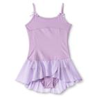 Danz N Motion By Danshuz Danz N Motion Girls' Lattice Back Activewear Leotard Dress - Lavender (purple)