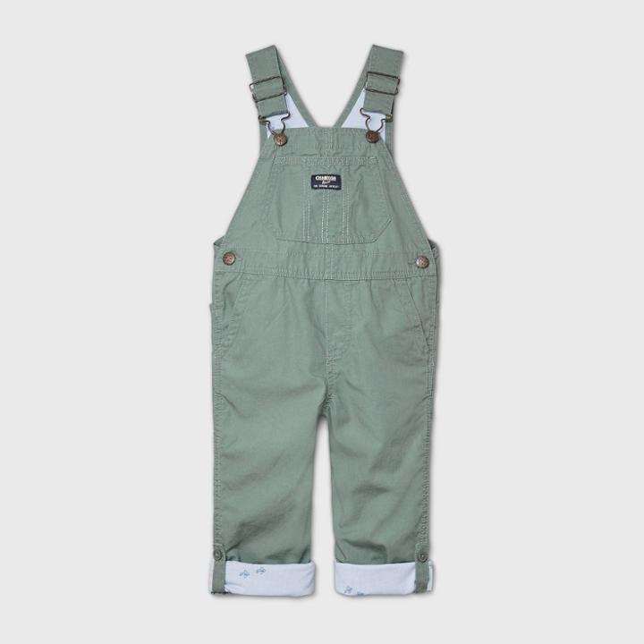 Oshkosh B'gosh Toddler Boys' Lined Overall Romper - Green