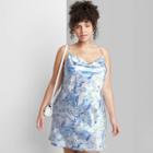 Women's Plus Size Satin Slip Dress - Wild Fable Blue