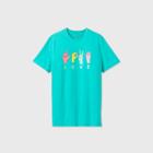 Men's Short Sleeve Sign Language 'love' Graphic T-shirt - Cat & Jack Green