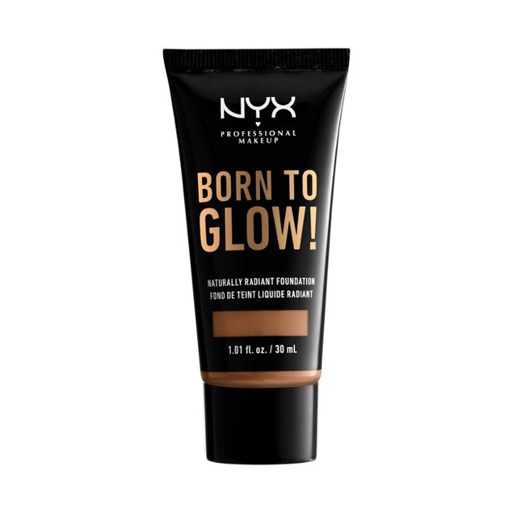 Nyx Professional Makeup Born To Glow Radiant Foundation Mahogany - 1.01 Fl Oz, Brown