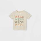 Toddler Boys' 'be Kind' Short Sleeve T-shirt - Art Class Cream