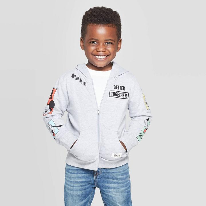 Toddler Boys' Disney Mickey And Friends Sweatshirt - Gray