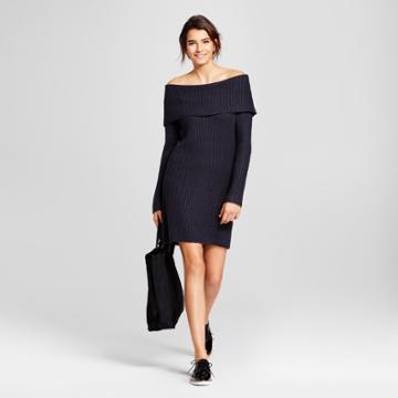 Women's Off The Shoulder Marilyn Sweater Dress - Nitrogen Navy